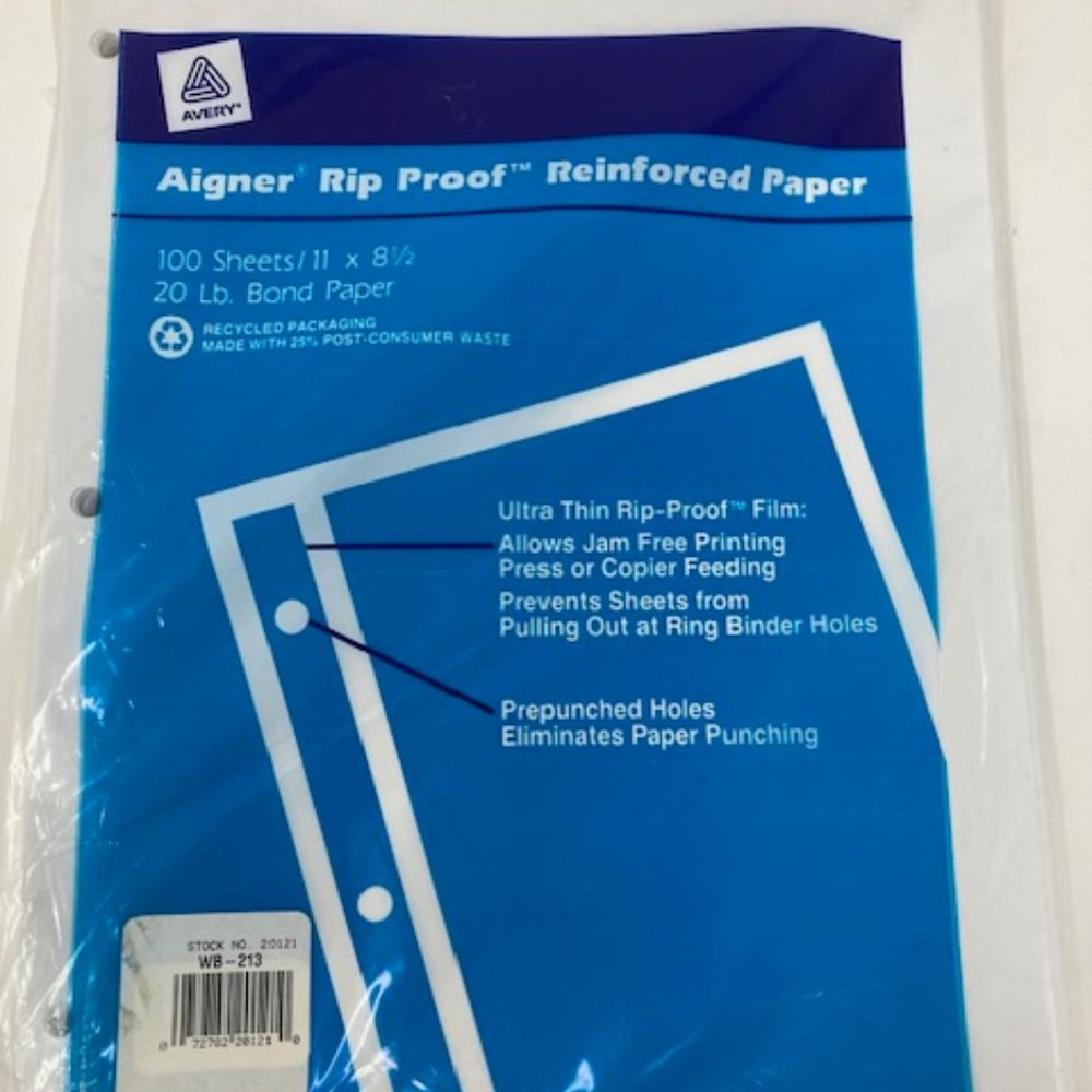 Aigner Rip Proof Reinforced Paper - 8.5 x 11